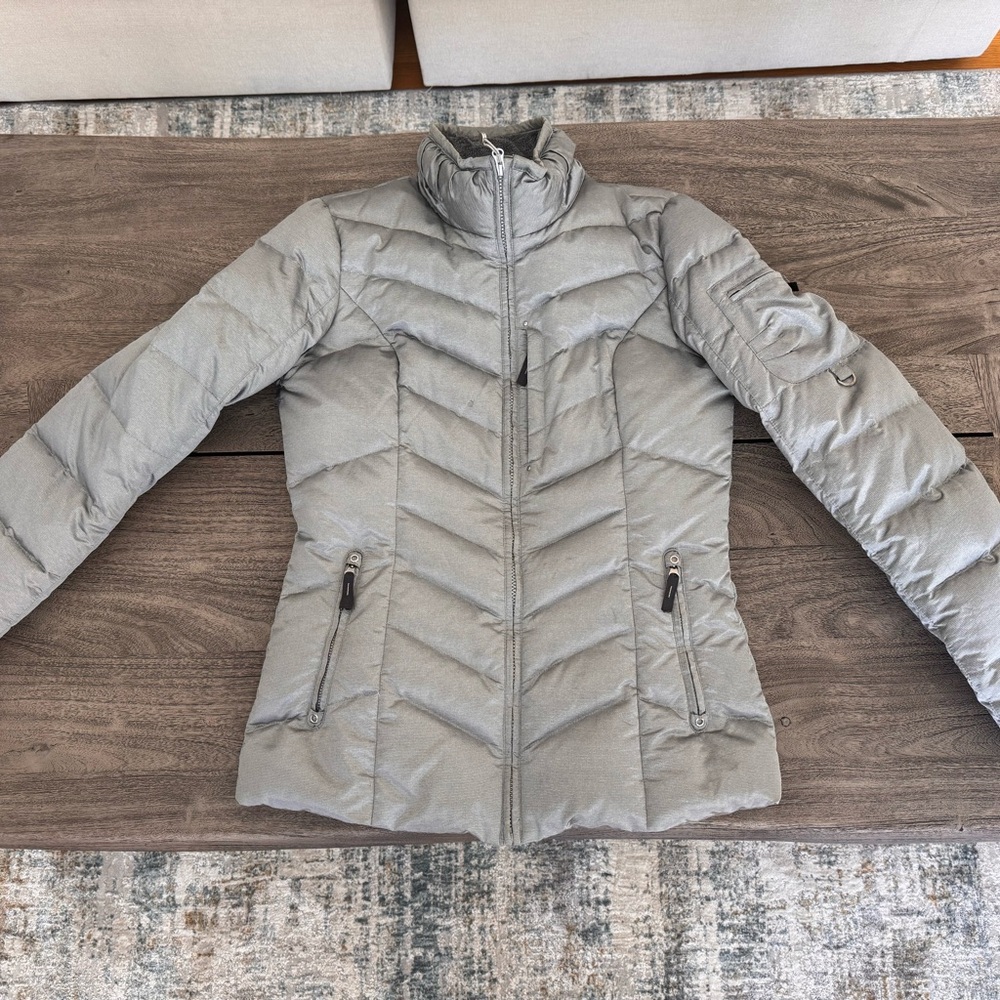 Eddie Bauer Women's Silver Puffer Jacket